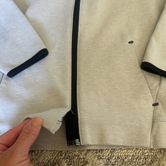 Old Navy Tech Gray Cream and Black Zip-Up Hoodies - Picture 7 of 9